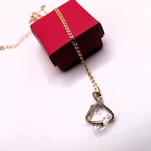 Avon Pavé Wrapped Crystal Necklace NIB